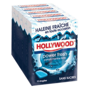 Chewing-gum Hollywood Blancheur menthe polaire x5 – 70 g
