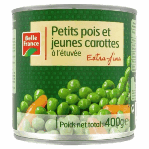 Petits pois et jeunes carottes à l'étuvée 400 g