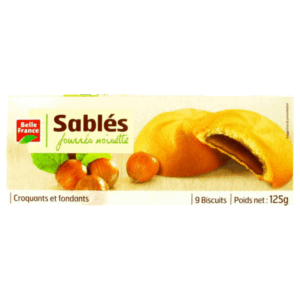 Sablés fourrés noisette x9 125 g